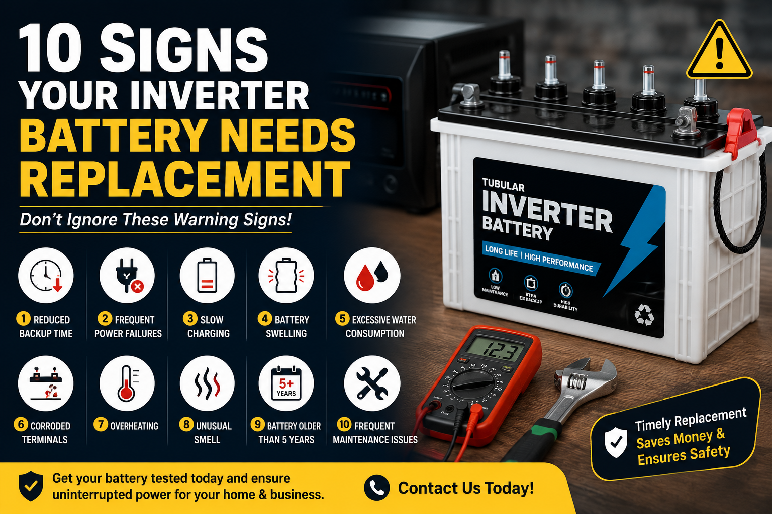 10 Signs Your Inverter Battery Needs Replacement