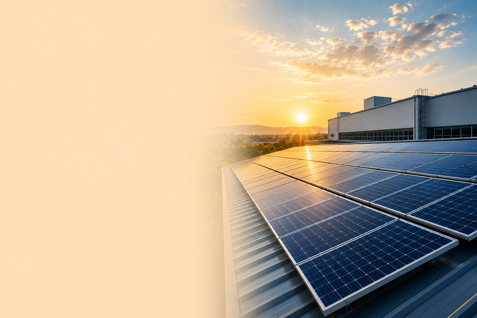 Commercial rooftop solar installation